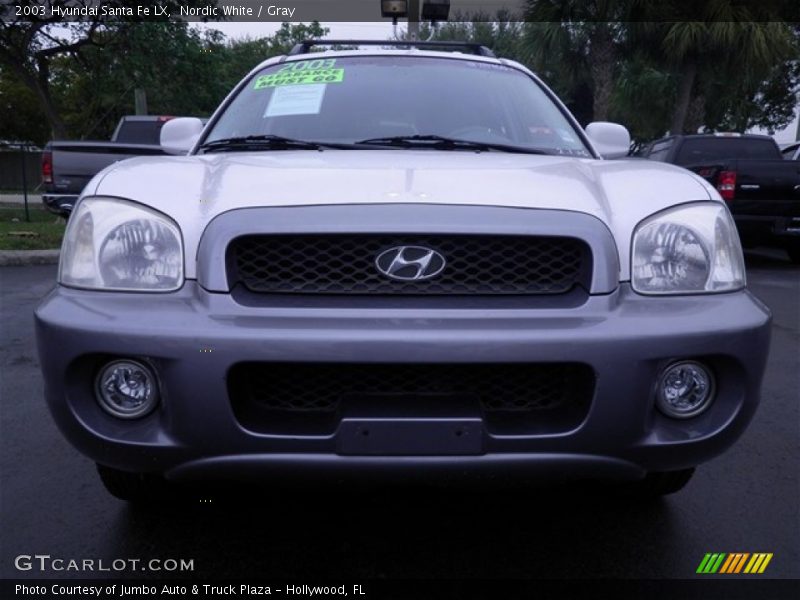 Nordic White / Gray 2003 Hyundai Santa Fe LX