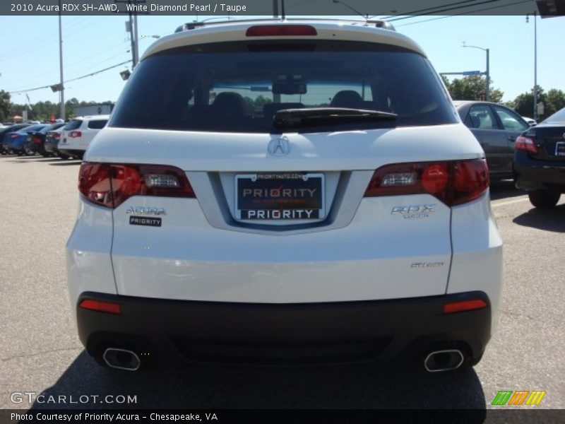 White Diamond Pearl / Taupe 2010 Acura RDX SH-AWD