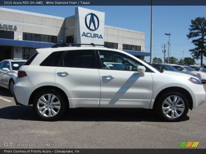 White Diamond Pearl / Taupe 2010 Acura RDX SH-AWD