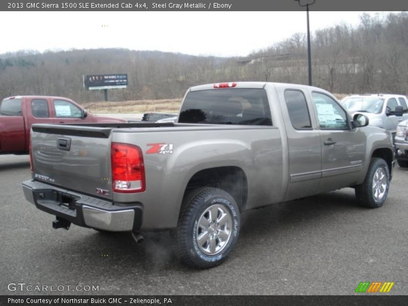 Steel Gray Metallic / Ebony 2013 GMC Sierra 1500 SLE Extended Cab 4x4