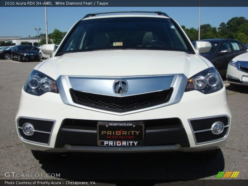 White Diamond Pearl / Taupe 2010 Acura RDX SH-AWD