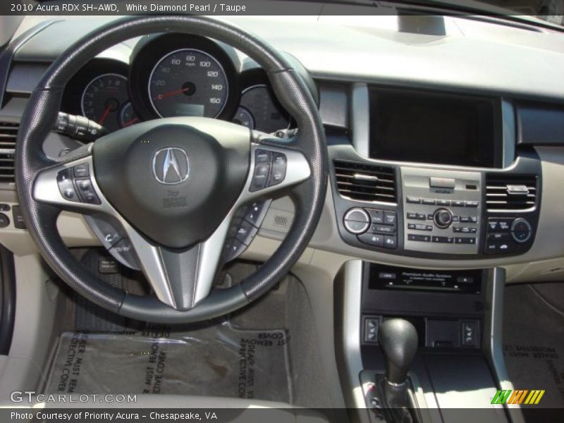White Diamond Pearl / Taupe 2010 Acura RDX SH-AWD