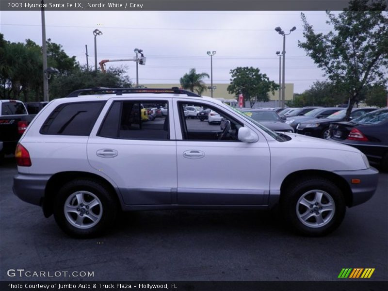 Nordic White / Gray 2003 Hyundai Santa Fe LX