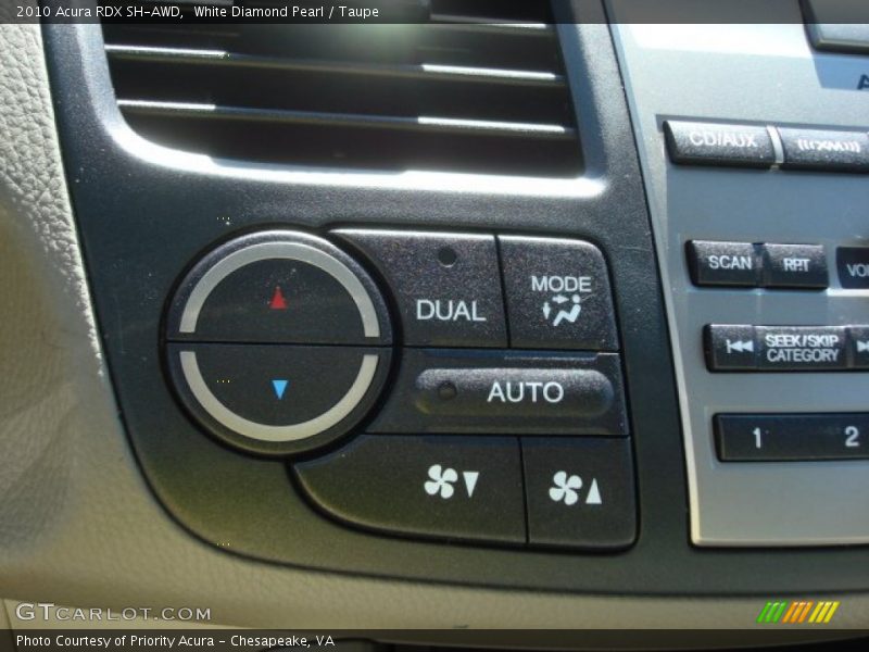 White Diamond Pearl / Taupe 2010 Acura RDX SH-AWD