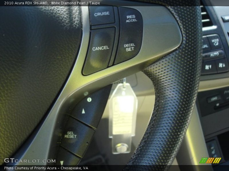 White Diamond Pearl / Taupe 2010 Acura RDX SH-AWD