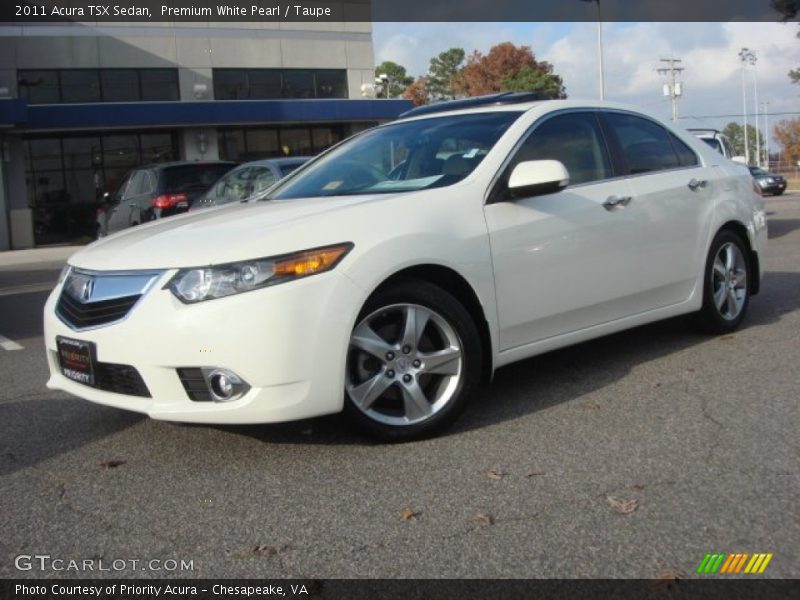 Premium White Pearl / Taupe 2011 Acura TSX Sedan
