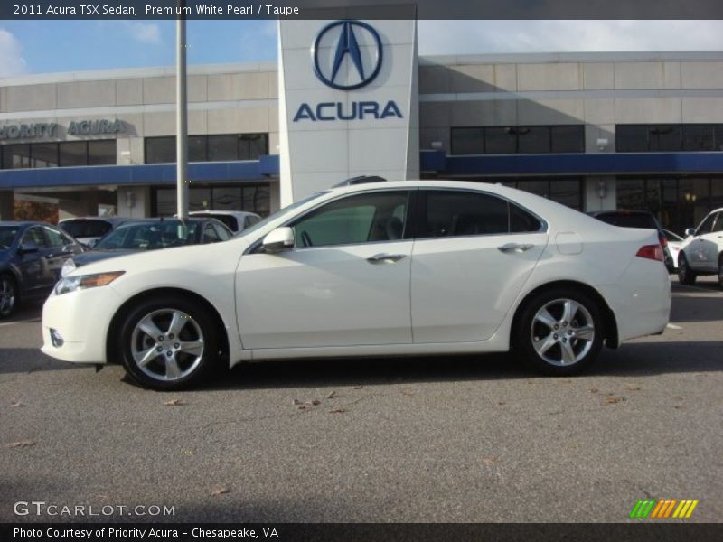 Premium White Pearl / Taupe 2011 Acura TSX Sedan