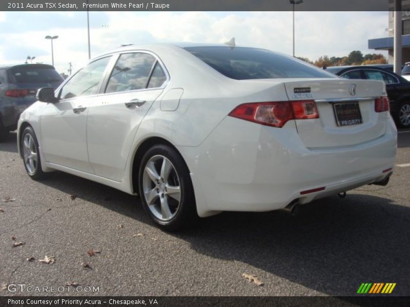 Premium White Pearl / Taupe 2011 Acura TSX Sedan