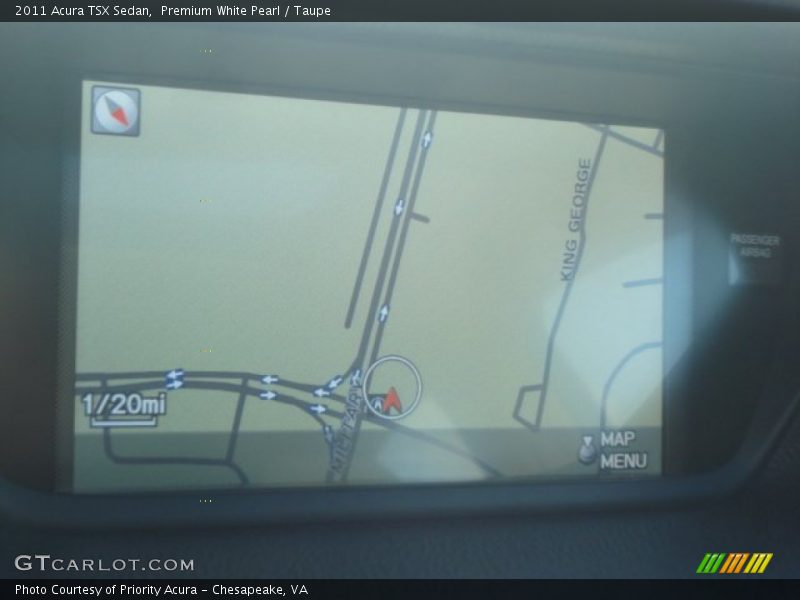 Premium White Pearl / Taupe 2011 Acura TSX Sedan