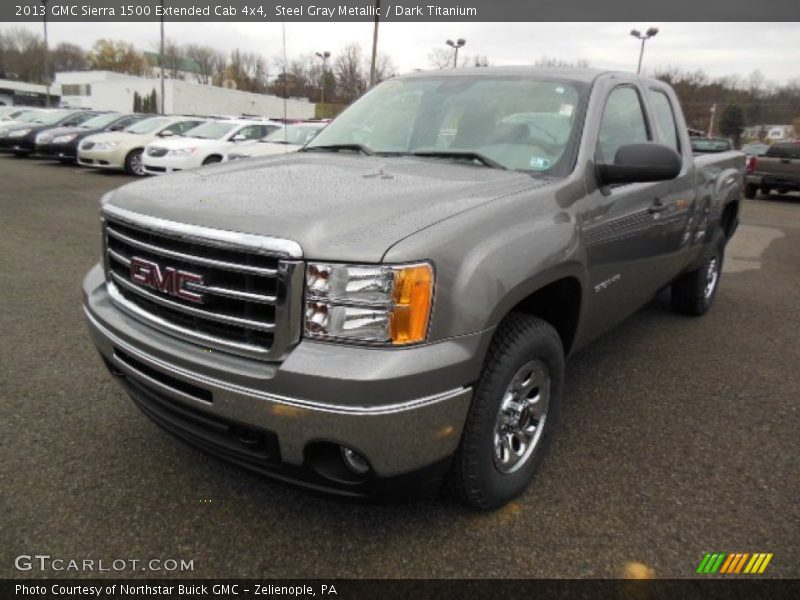 Steel Gray Metallic / Dark Titanium 2013 GMC Sierra 1500 Extended Cab 4x4