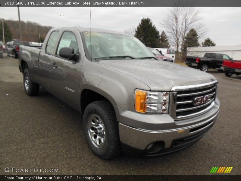 Steel Gray Metallic / Dark Titanium 2013 GMC Sierra 1500 Extended Cab 4x4