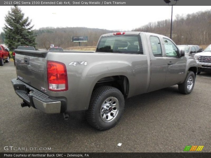 Steel Gray Metallic / Dark Titanium 2013 GMC Sierra 1500 Extended Cab 4x4