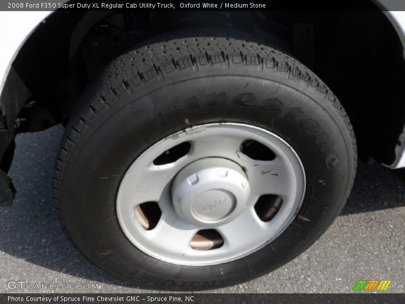 Oxford White / Medium Stone 2008 Ford F350 Super Duty XL Regular Cab Utility Truck