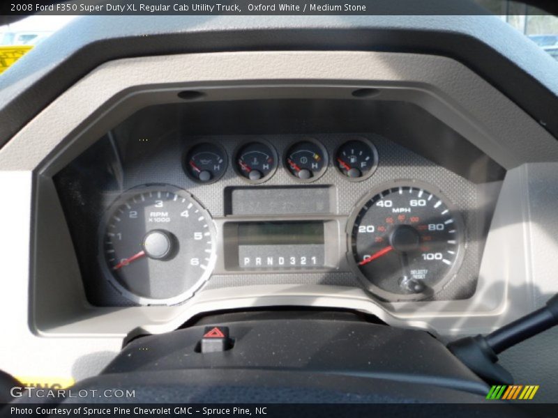 Oxford White / Medium Stone 2008 Ford F350 Super Duty XL Regular Cab Utility Truck