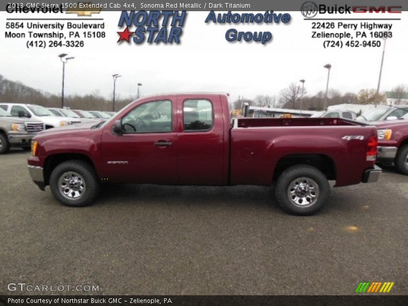 Sonoma Red Metallic / Dark Titanium 2013 GMC Sierra 1500 Extended Cab 4x4