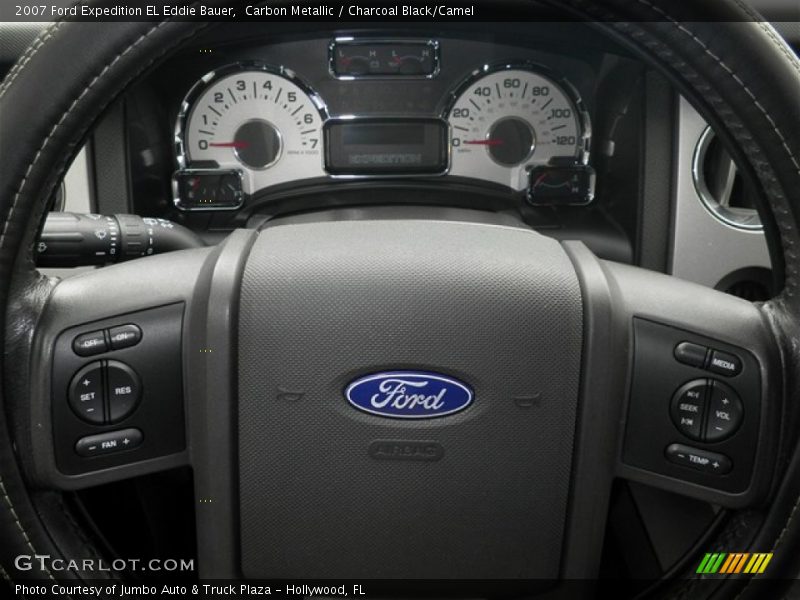 Carbon Metallic / Charcoal Black/Camel 2007 Ford Expedition EL Eddie Bauer
