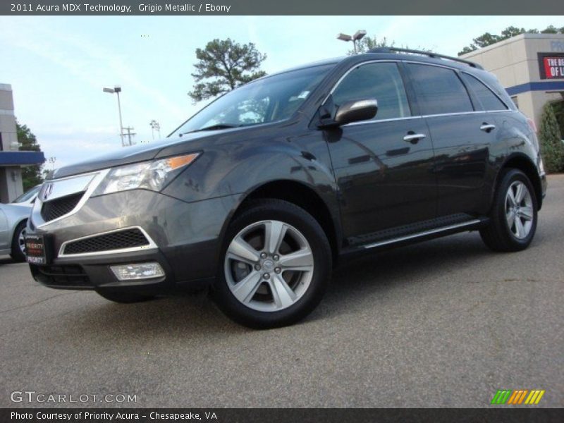 Grigio Metallic / Ebony 2011 Acura MDX Technology