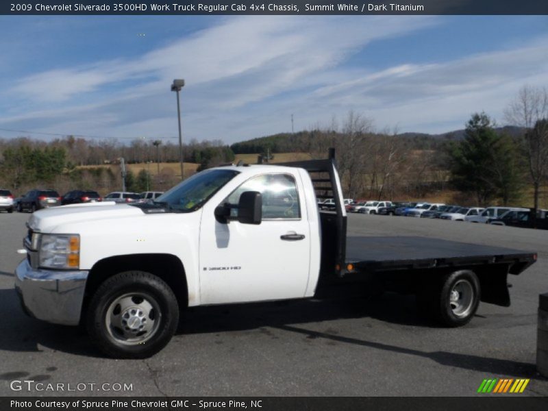 Summit White / Dark Titanium 2009 Chevrolet Silverado 3500HD Work Truck Regular Cab 4x4 Chassis