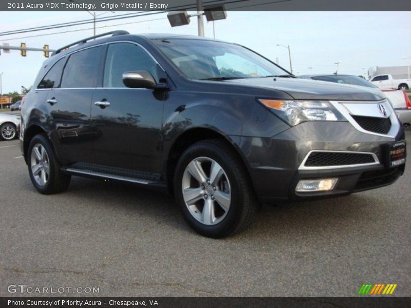 Grigio Metallic / Ebony 2011 Acura MDX Technology
