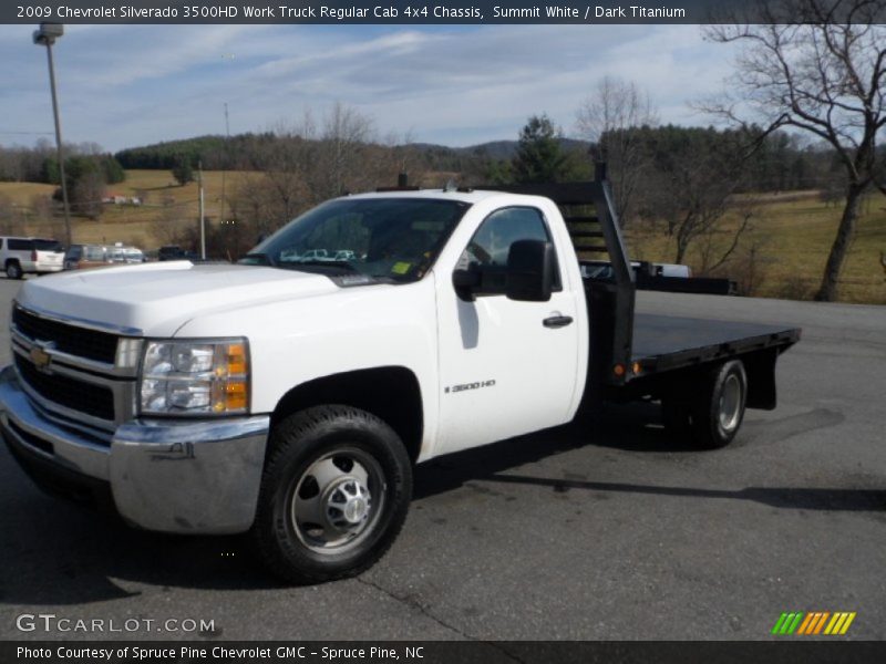 Summit White / Dark Titanium 2009 Chevrolet Silverado 3500HD Work Truck Regular Cab 4x4 Chassis