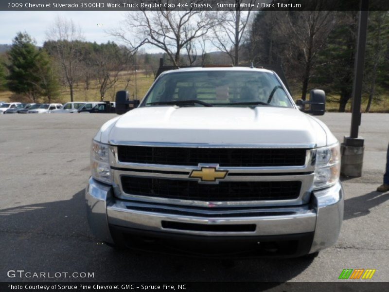 Summit White / Dark Titanium 2009 Chevrolet Silverado 3500HD Work Truck Regular Cab 4x4 Chassis