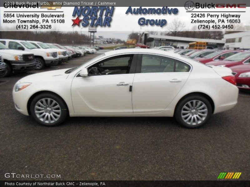 White Diamond Tricoat / Cashmere 2013 Buick Regal Turbo