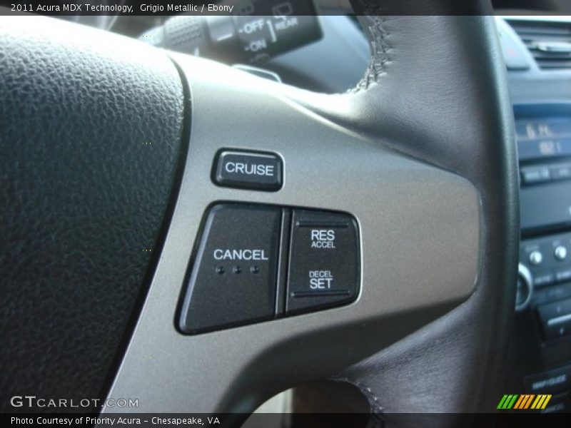 Grigio Metallic / Ebony 2011 Acura MDX Technology