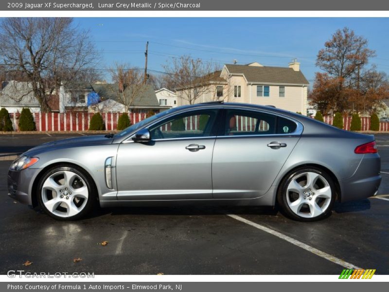 Lunar Grey Metallic / Spice/Charcoal 2009 Jaguar XF Supercharged