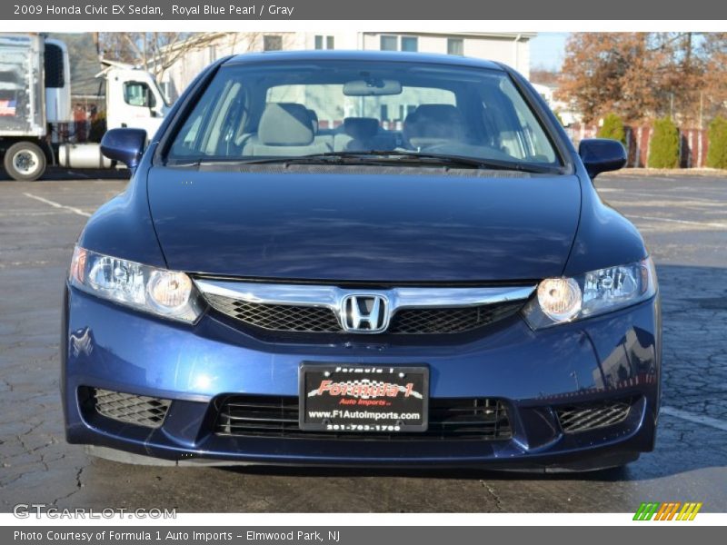 Royal Blue Pearl / Gray 2009 Honda Civic EX Sedan