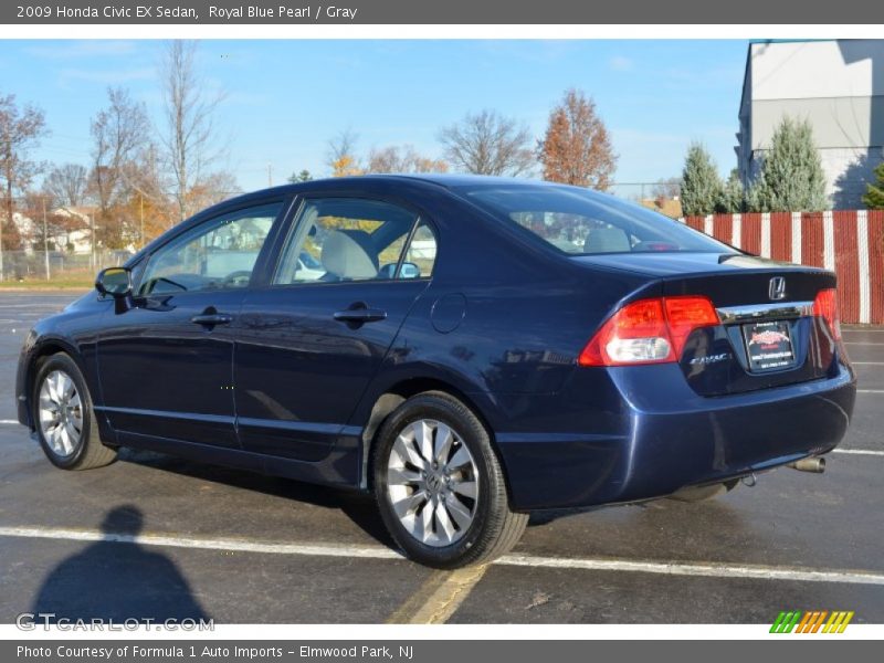 Royal Blue Pearl / Gray 2009 Honda Civic EX Sedan