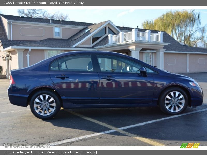 Royal Blue Pearl / Gray 2009 Honda Civic EX Sedan