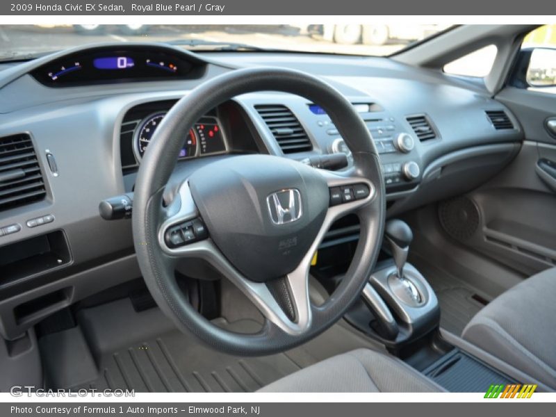 Royal Blue Pearl / Gray 2009 Honda Civic EX Sedan