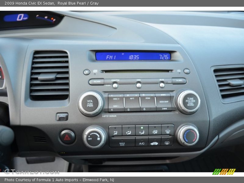 Royal Blue Pearl / Gray 2009 Honda Civic EX Sedan