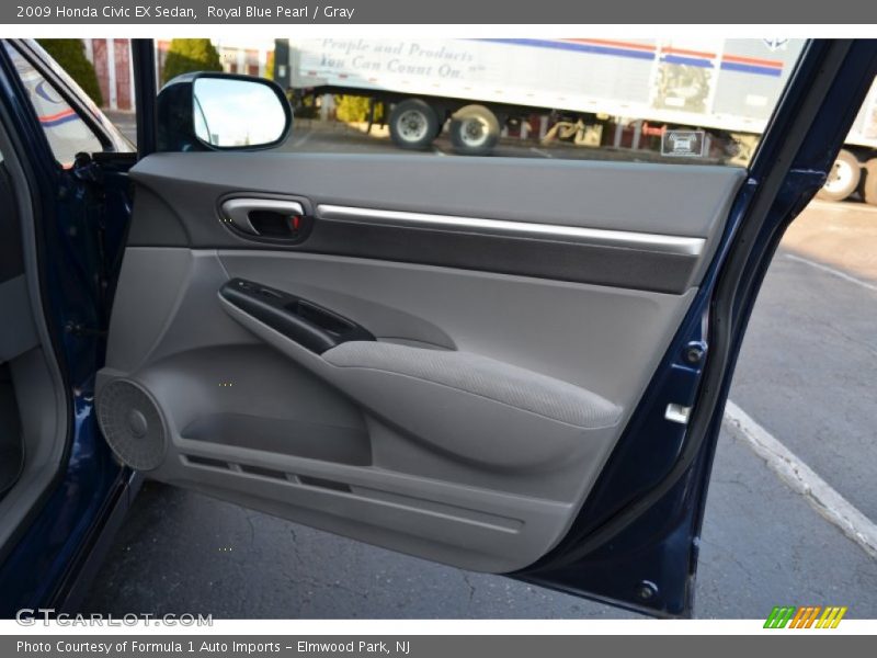 Royal Blue Pearl / Gray 2009 Honda Civic EX Sedan