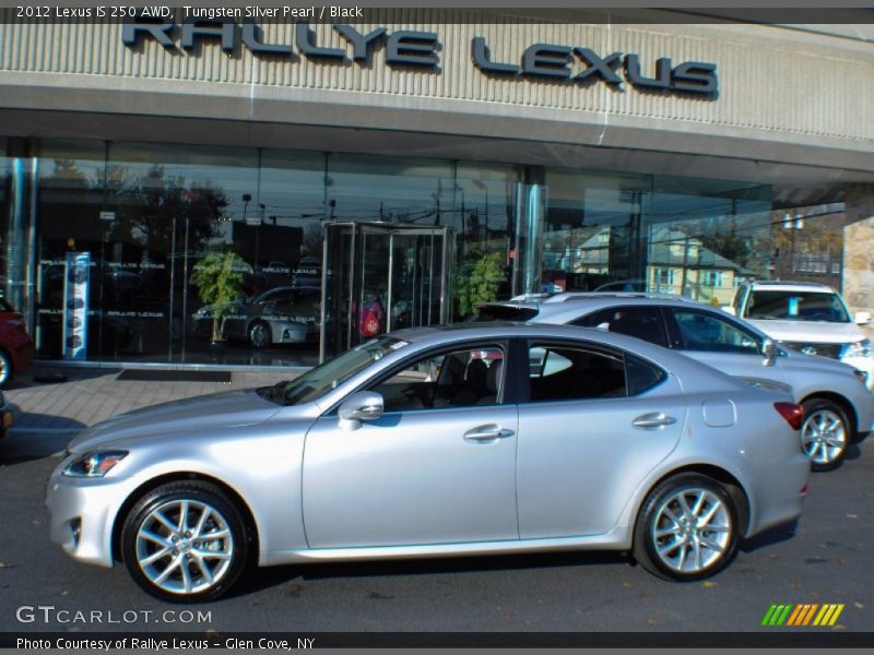 Tungsten Silver Pearl / Black 2012 Lexus IS 250 AWD