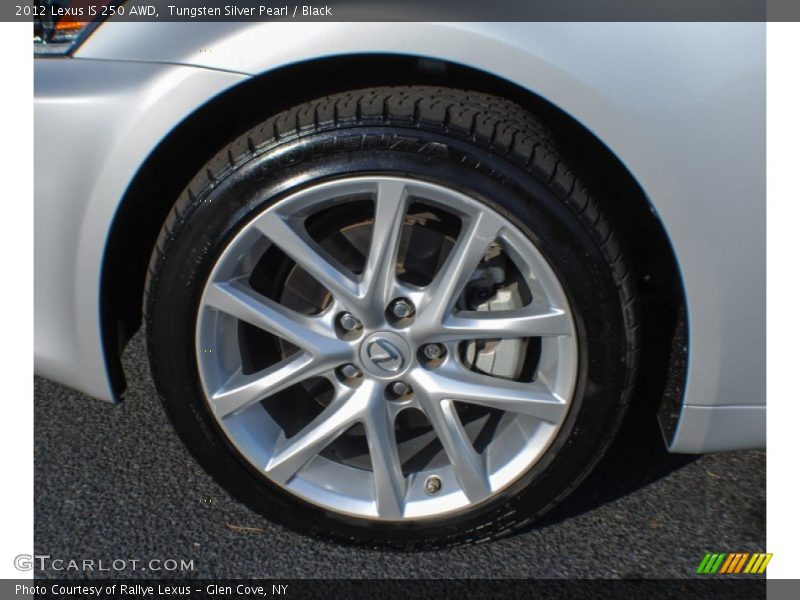 Tungsten Silver Pearl / Black 2012 Lexus IS 250 AWD