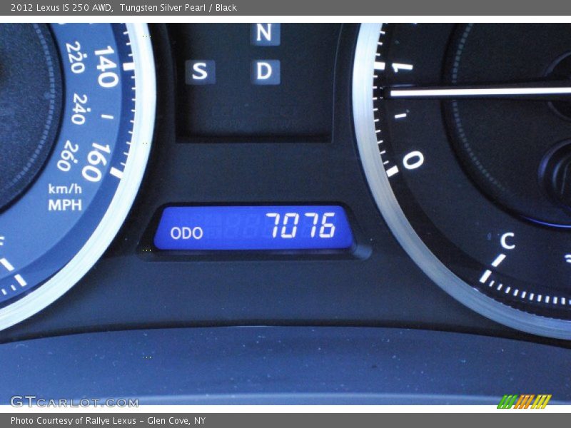 Tungsten Silver Pearl / Black 2012 Lexus IS 250 AWD