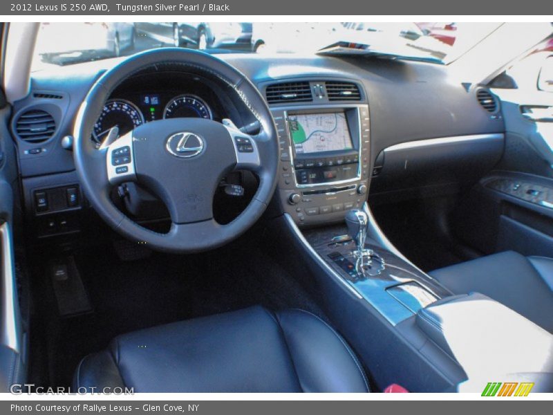 Tungsten Silver Pearl / Black 2012 Lexus IS 250 AWD