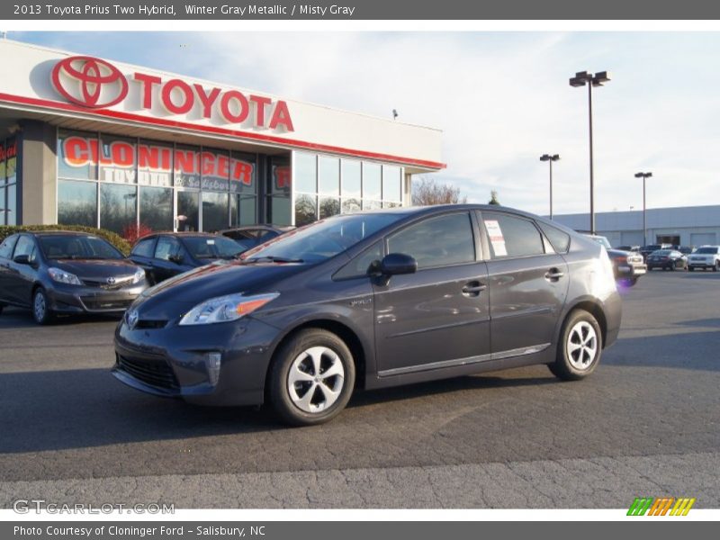 Winter Gray Metallic / Misty Gray 2013 Toyota Prius Two Hybrid