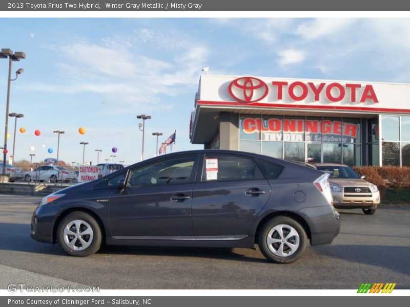 Winter Gray Metallic / Misty Gray 2013 Toyota Prius Two Hybrid