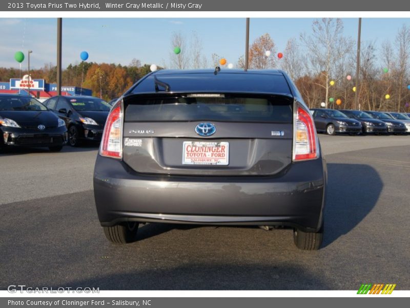 Winter Gray Metallic / Misty Gray 2013 Toyota Prius Two Hybrid