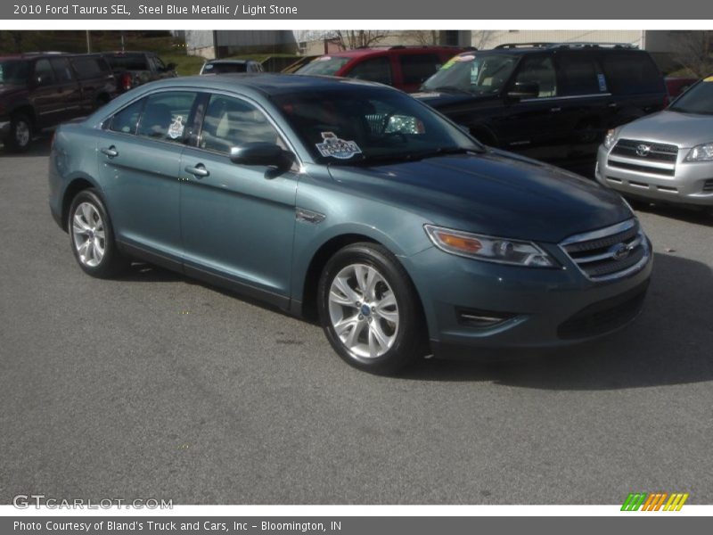 Steel Blue Metallic / Light Stone 2010 Ford Taurus SEL