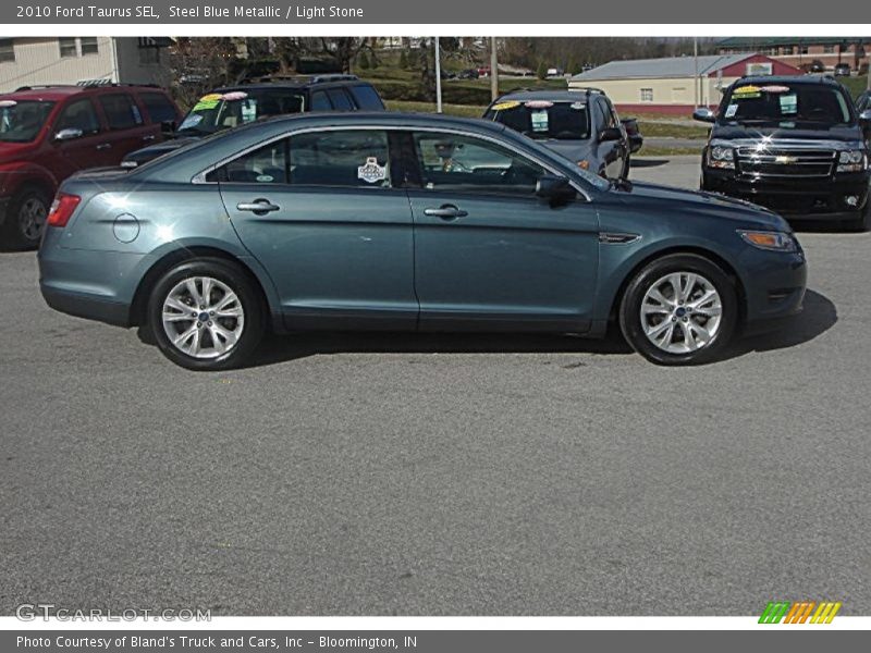 Steel Blue Metallic / Light Stone 2010 Ford Taurus SEL