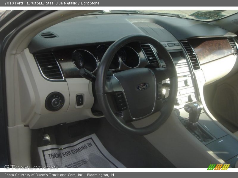 Steel Blue Metallic / Light Stone 2010 Ford Taurus SEL
