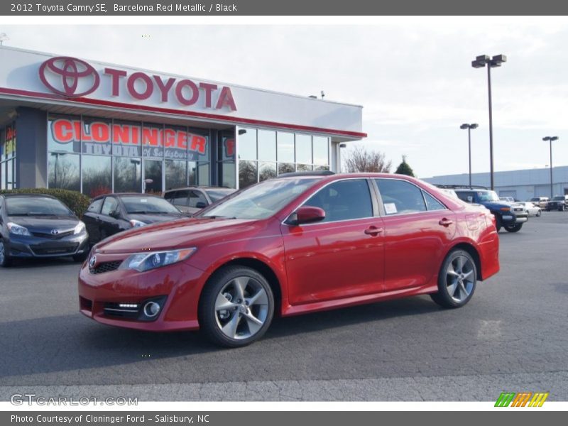 Barcelona Red Metallic / Black 2012 Toyota Camry SE