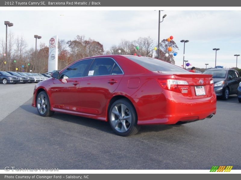 Barcelona Red Metallic / Black 2012 Toyota Camry SE