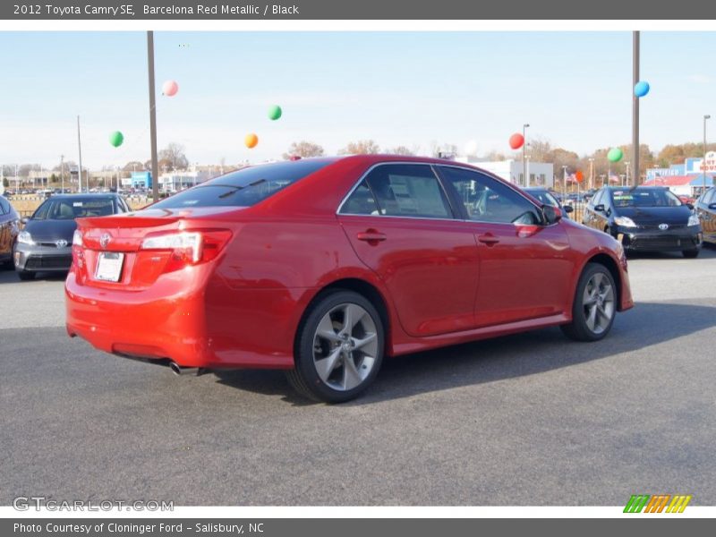 Barcelona Red Metallic / Black 2012 Toyota Camry SE