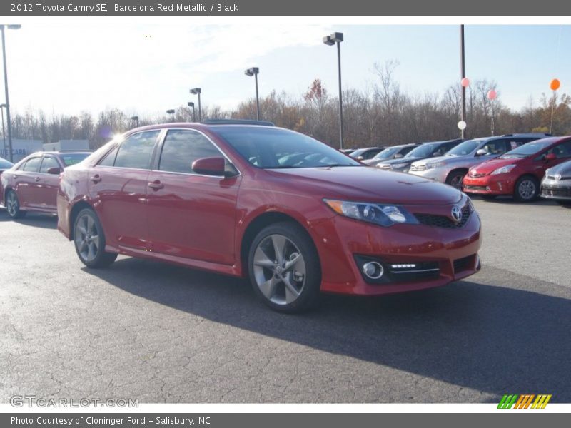 Barcelona Red Metallic / Black 2012 Toyota Camry SE
