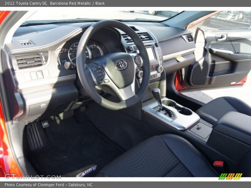 Barcelona Red Metallic / Black 2012 Toyota Camry SE