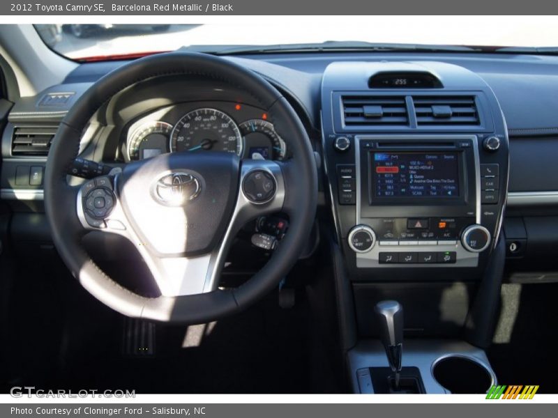 Barcelona Red Metallic / Black 2012 Toyota Camry SE